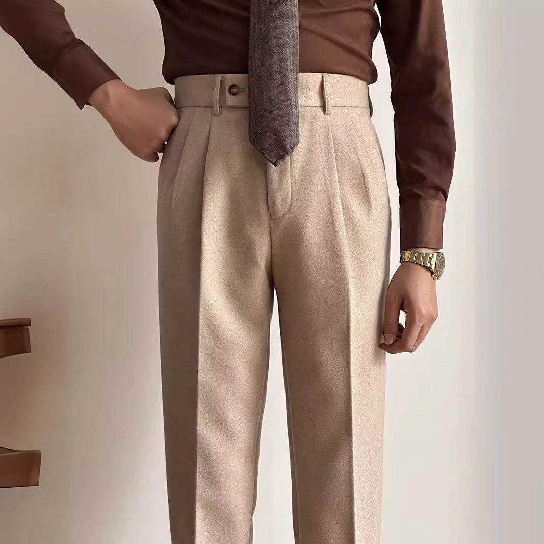 Straight Fitted All-matching formal business Office Work Suit Pants trouser  For Men - www.Shopthatapp.com #