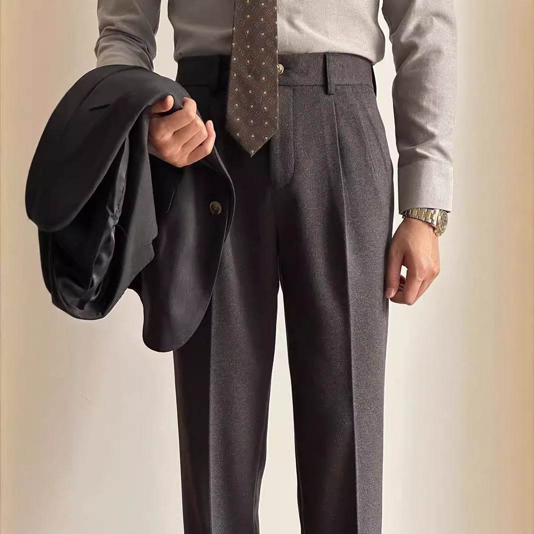 Straight Fitted All-matching formal business Office Work Suit Pants trouser  For Men - www.Shopthatapp.com #