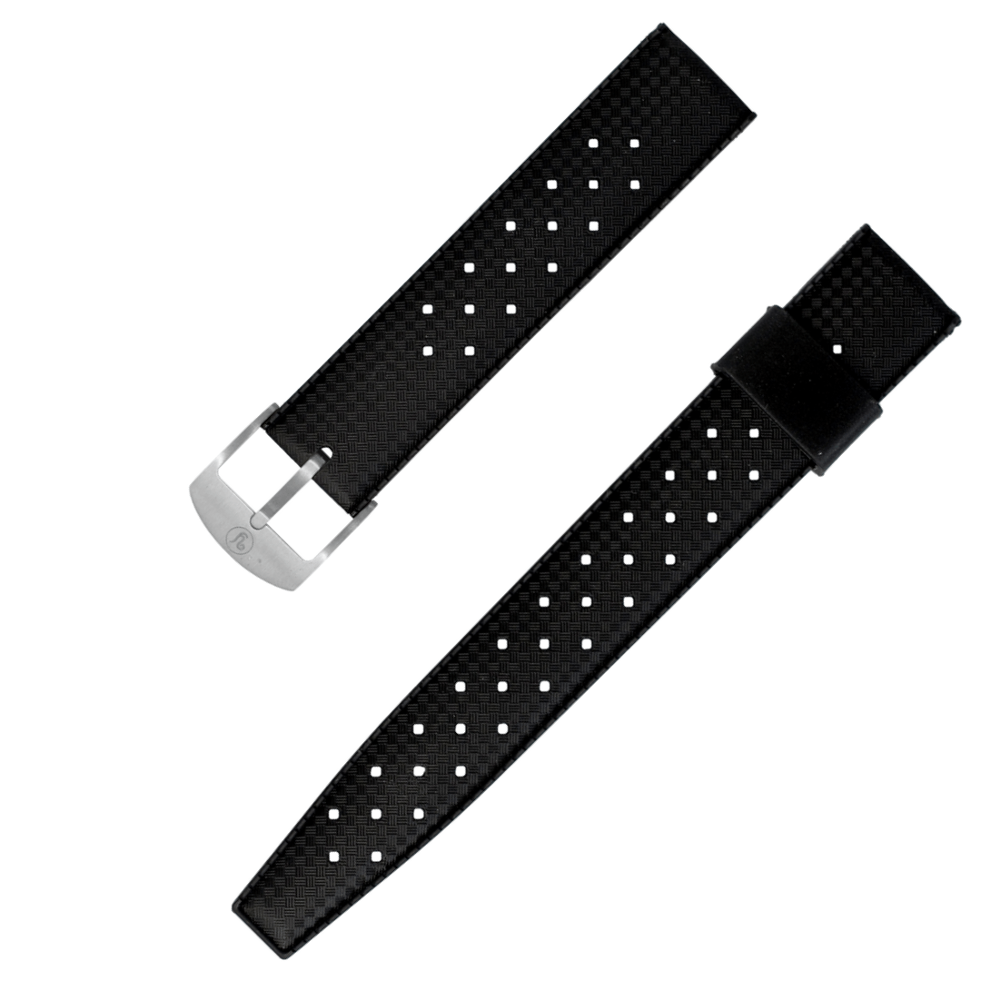 YEMA Black Tropic Dive Strap 19mm | SYSUP-TP19-SS - www.Shopthatapp.com