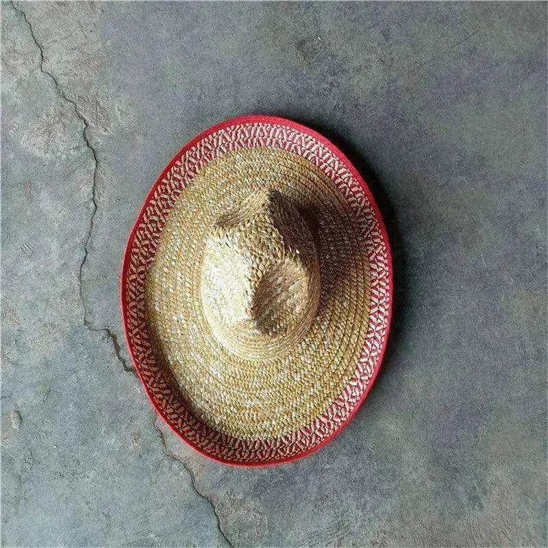 Straw Hats With Pointed Top And Big Brim Frills Are Best-selling Mexican Straw Hats - www.Shopthatapp.com #