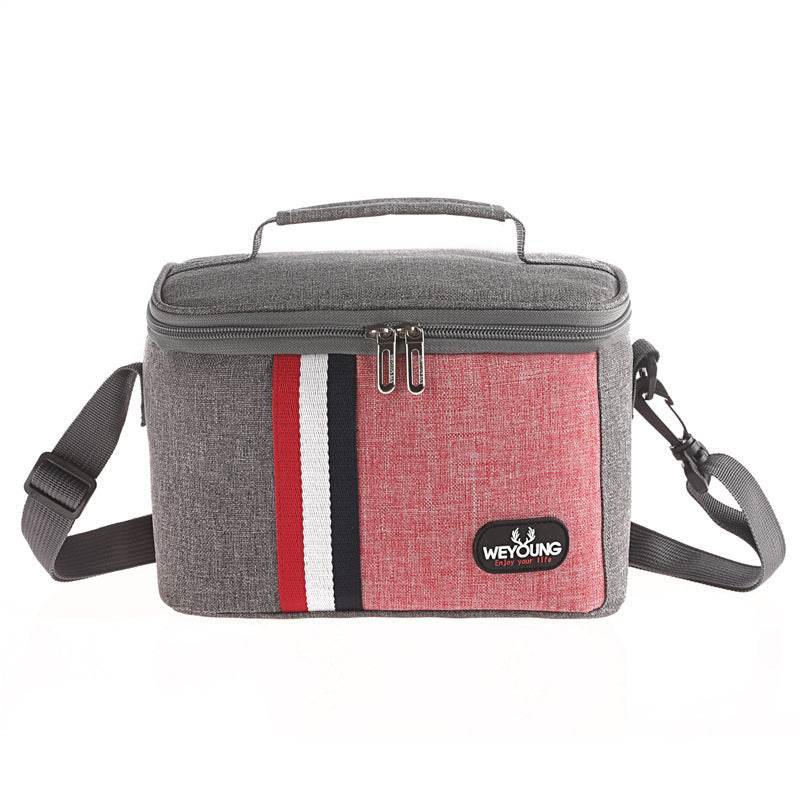 Striped Insulated Lunch Bag – Stylish Portable Tote for Work - www.Shopthatapp.com #