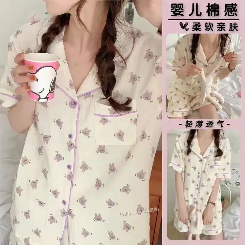 Bubble Cotton Cute Orange Pajamas For Women - www.Shopthatapp.com