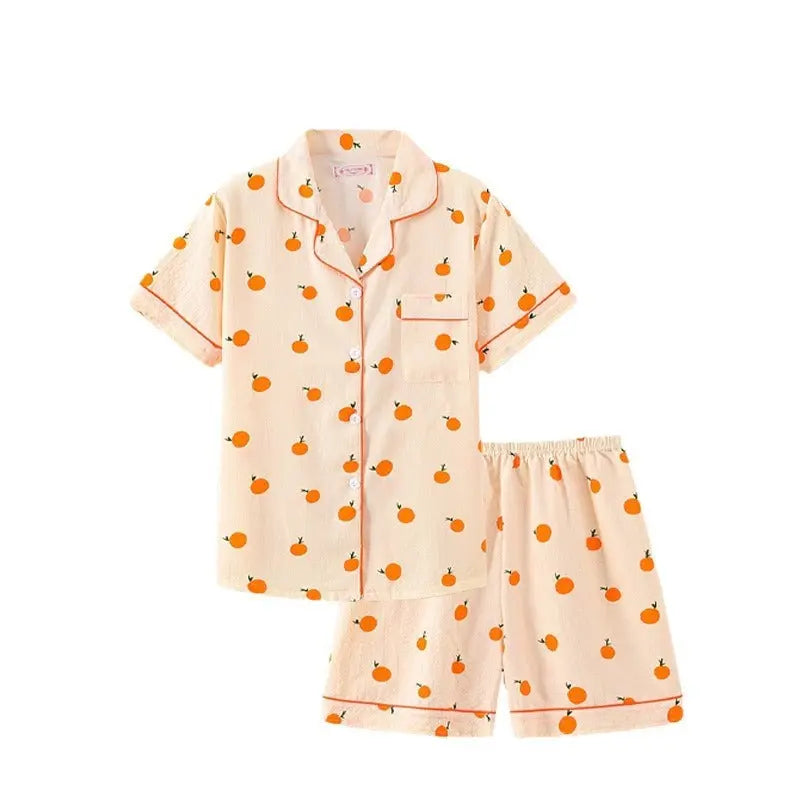 Bubble Cotton Cute Orange Pajamas For Women - www.Shopthatapp.com