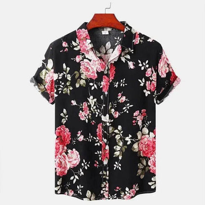 Summer Men's Hawaiian 3D Digital Printing Shirt Short Sleeve - www.Shopthatapp.com #