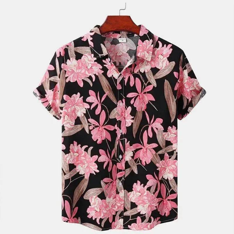 Summer Men's Hawaiian 3D Digital Printing Shirt Short Sleeve - www.Shopthatapp.com #