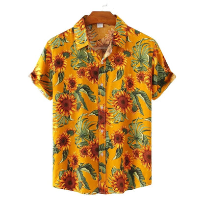 Summer Men's Hawaiian 3D Digital Printing Shirt Short Sleeve - www.Shopthatapp.com #