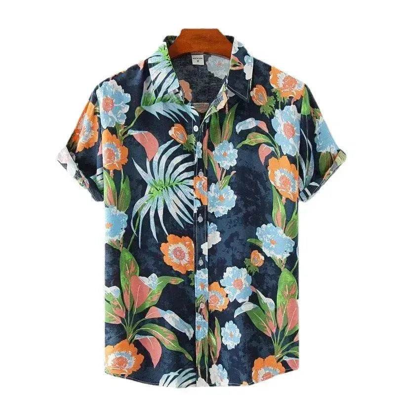 Summer Men's Hawaiian 3D Digital Printing Shirt Short Sleeve - www.Shopthatapp.com #