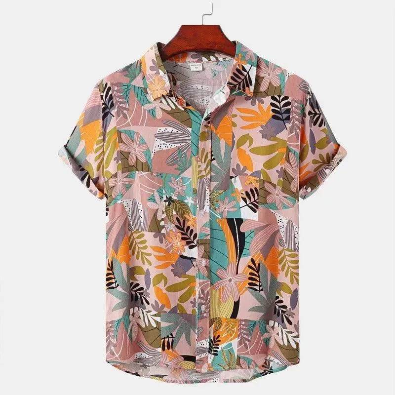 Summer Men's Hawaiian 3D Digital Printing Shirt Short Sleeve - www.Shopthatapp.com #