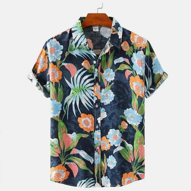 Summer Men's Hawaiian 3D Digital Printing Shirt Short Sleeve - www.Shopthatapp.com #