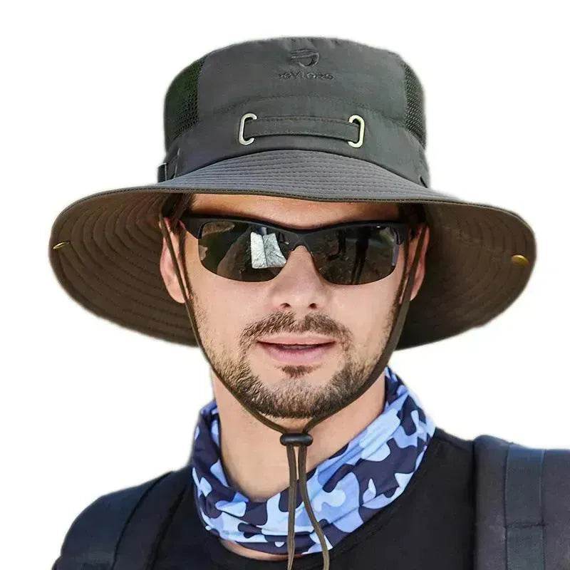 Summer Mesh Breathable Outdoor Fishing Mountaineering Sun Hat - www.Shopthatapp.com #