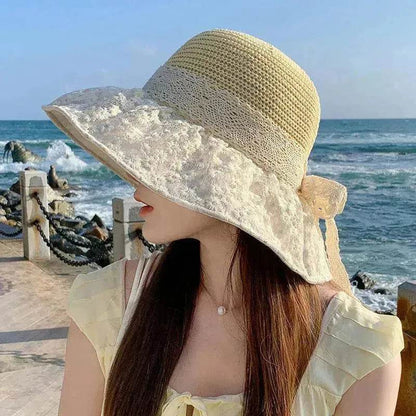 Summer Seaside Vacation Sun Protection Sun Hat Fashion Foldable - www.Shopthatapp.com #