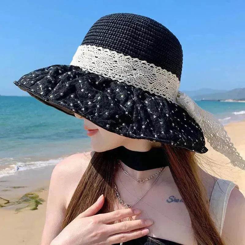 Summer Seaside Vacation Sun Protection Sun Hat Fashion Foldable - www.Shopthatapp.com #