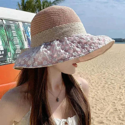 Summer Seaside Vacation Sun Protection Sun Hat Fashion Foldable - www.Shopthatapp.com #