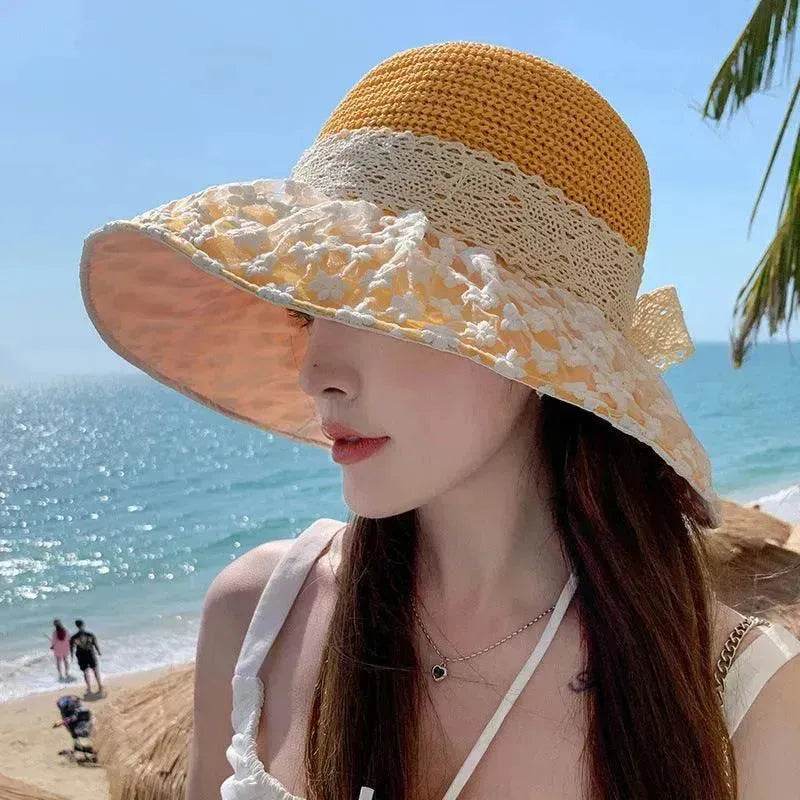Summer Seaside Vacation Sun Protection Sun Hat Fashion Foldable - www.Shopthatapp.com #