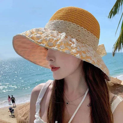 Summer Seaside Vacation Sun Protection Sun Hat Fashion Foldable - www.Shopthatapp.com #