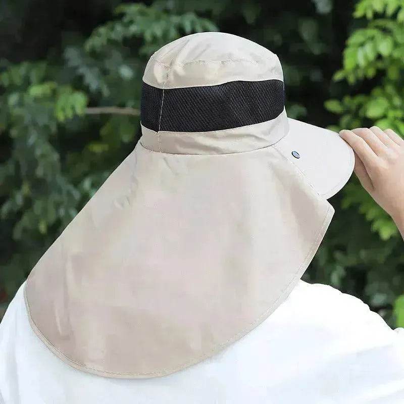 Summer Sunhat Men's Sun Protection Hat With Shawl And Neck Protection Design Breathable Anti-UV And Insect-proof Hiking Fishing Hat Outdoor - www.Shopthatapp.com #