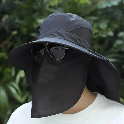 Summer Sunhat Men's Sun Protection Hat With Shawl And Neck Protection Design Breathable Anti-UV And Insect-proof Hiking Fishing Hat Outdoor - www.Shopthatapp.com #
