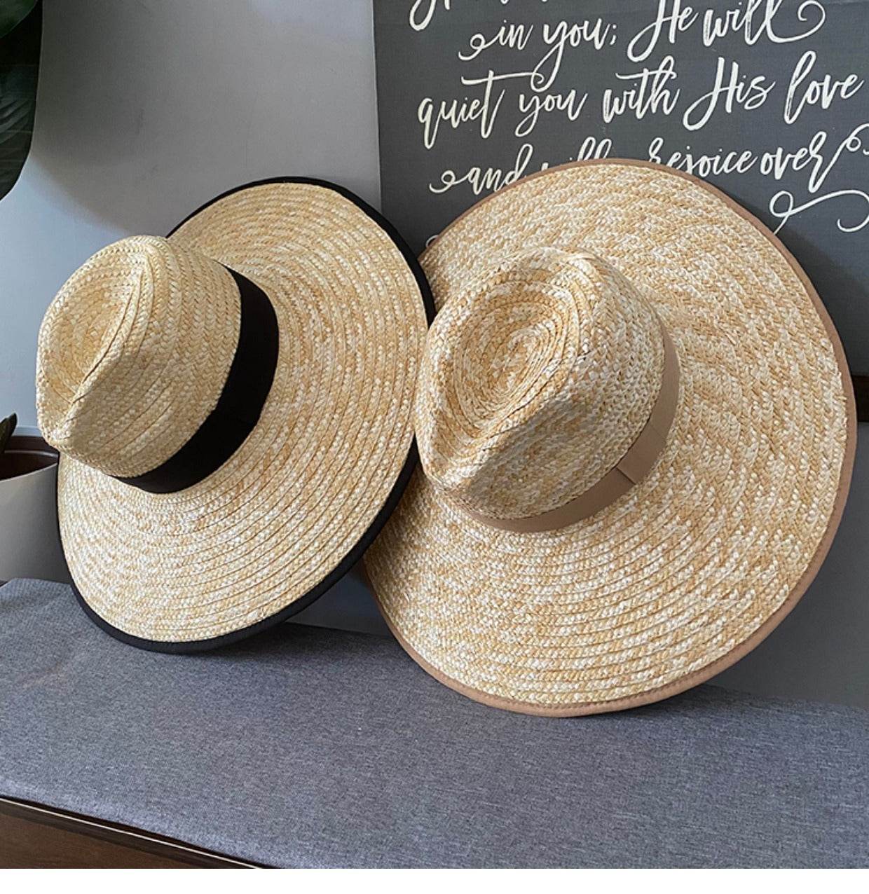 Summer Travel Leisure French Retro Hat Women's Top Wide Brim Straw Sun Hat for women - www.Shopthatapp.com #