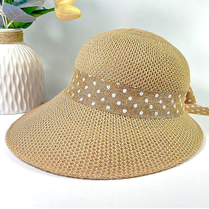 Summer Women's Wide Brim Bowknot All-Match woven Sun Hat - www.Shopthatapp.com #
