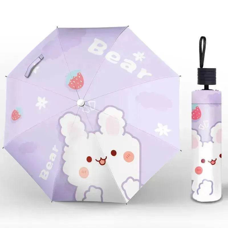 Sun Umbrella Umbrella Dual-Use Cute Lightweight Automatic Folding Umbrella - www.Shopthatapp.com #