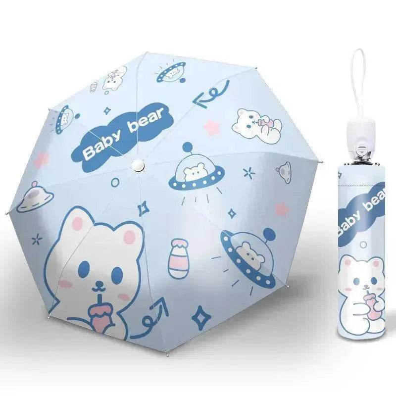 Sun Umbrella Umbrella Dual-Use Cute Lightweight Automatic Folding Umbrella - www.Shopthatapp.com #