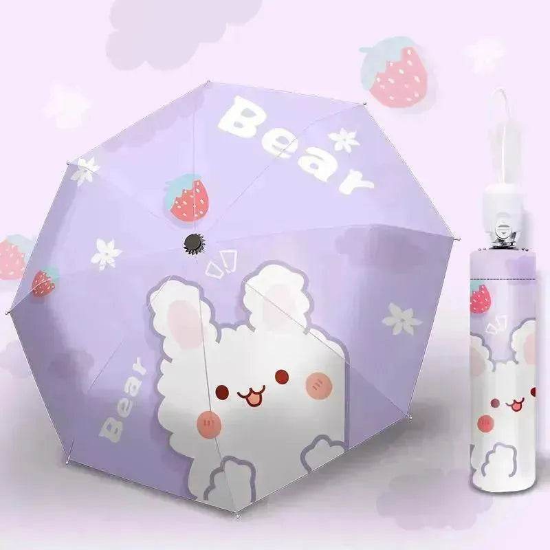 Sun Umbrella Umbrella Dual-Use Cute Lightweight Automatic Folding Umbrella - www.Shopthatapp.com #