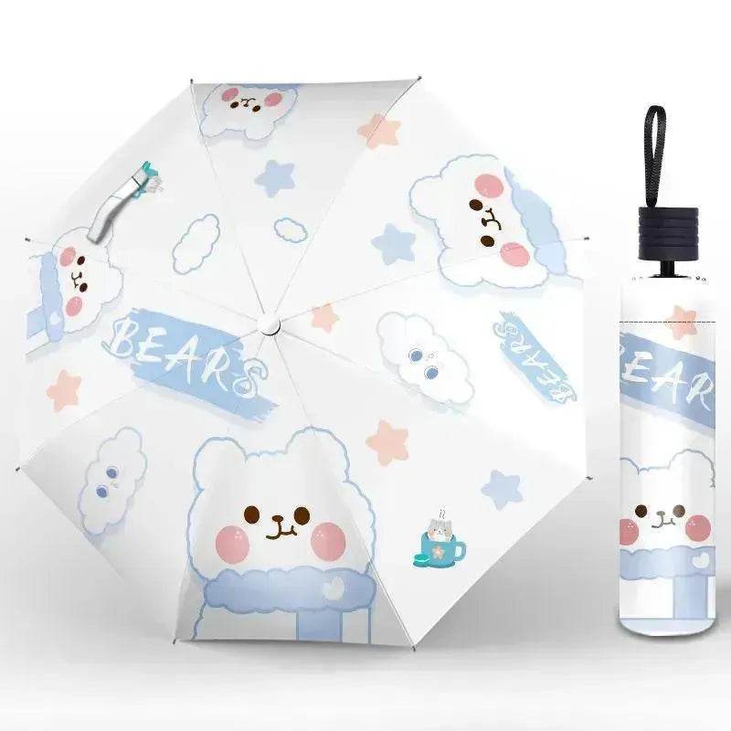 Sun Umbrella Umbrella Dual-Use Cute Lightweight Automatic Folding Umbrella - www.Shopthatapp.com #