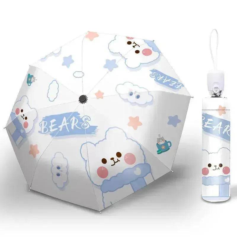 Sun Umbrella Umbrella Dual-Use Cute Lightweight Automatic Folding Umbrella - www.Shopthatapp.com #