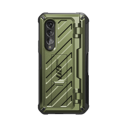 Coque robuste Unicorn Beetle PRO pour Galaxy Z Fold4 avec support S-Pen - Vert foncé