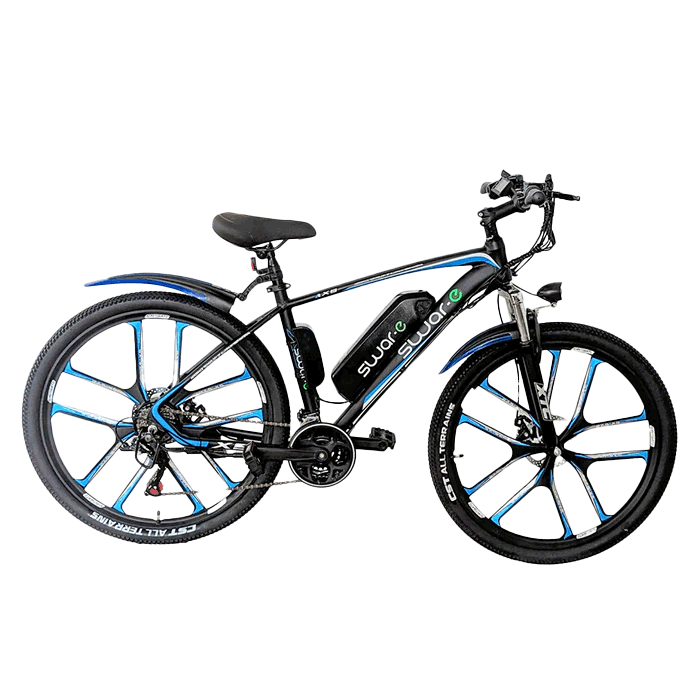 Swar-E Bike 2024 - Blue & Black (SB27-350)-Outdoor Sporting goods camping-www.Shopthatapp.com-Swar-e
