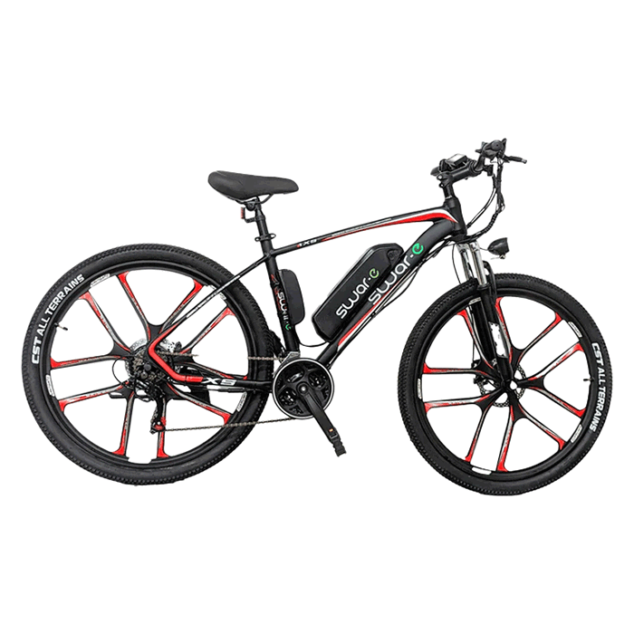 Swar-E Bike 2024 - Red & Black (SB27-350) - Www.Shopthatapp.com