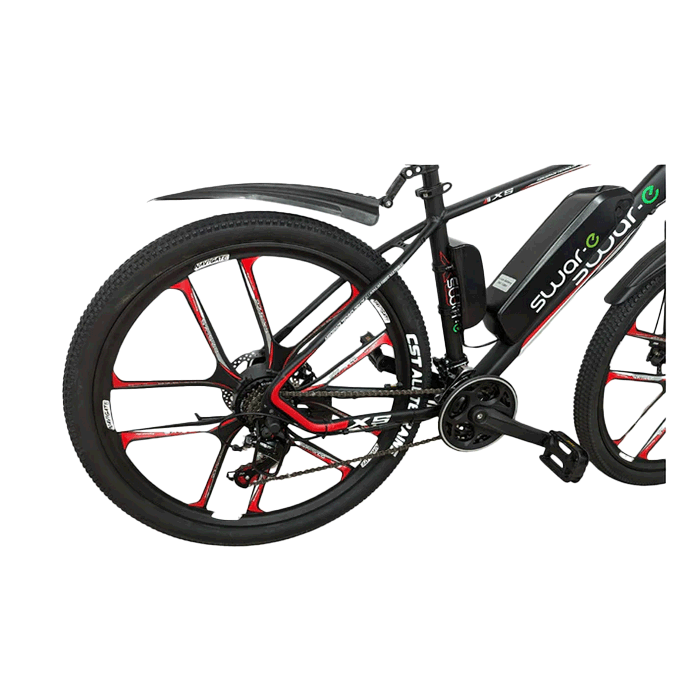 Swar-E Bike 2024 - Red & Black (SB27-350) - Www.Shopthatapp.com