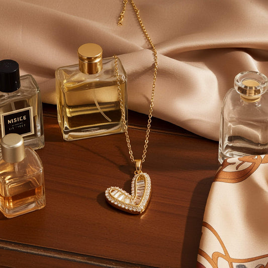 Swarovski Heart Pendant Necklace – Elegant Crystal Design - www.Shopthatapp.com #