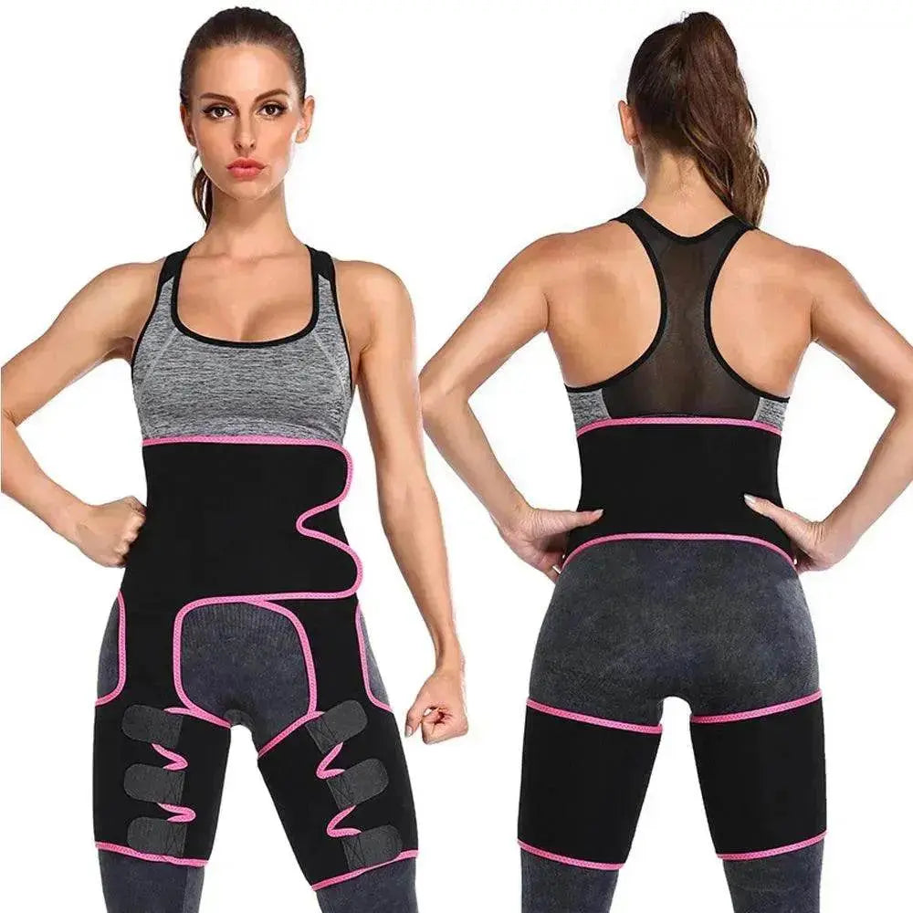 Sweat High Waist Thigh Trimmer Butt Lifter Shapewear Belt 3 In 1 Adjustable Belt - www.Shopthatapp.com