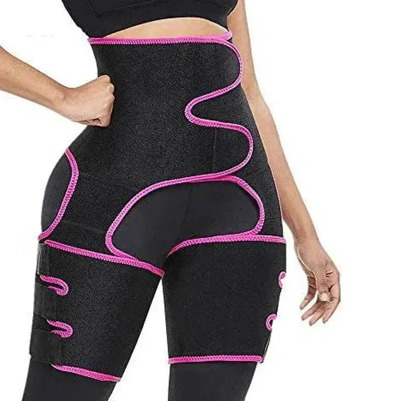 Sweat High Waist Thigh Trimmer Butt Lifter Shapewear Belt 3 In 1 Adjustable Belt - www.Shopthatapp.com