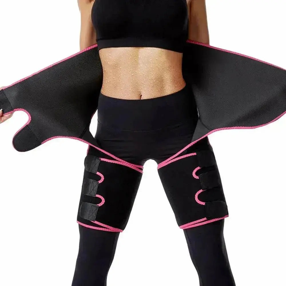 Sweat High Waist Thigh Trimmer Butt Lifter Shapewear Belt 3 In 1 Adjustable Belt - www.Shopthatapp.com