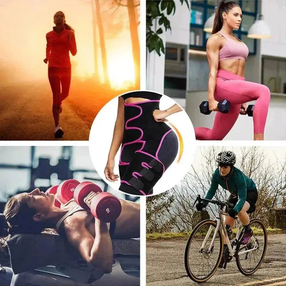 Sweat High Waist Thigh Trimmer Butt Lifter Shapewear Belt 3 In 1 Adjustable Belt - www.Shopthatapp.com