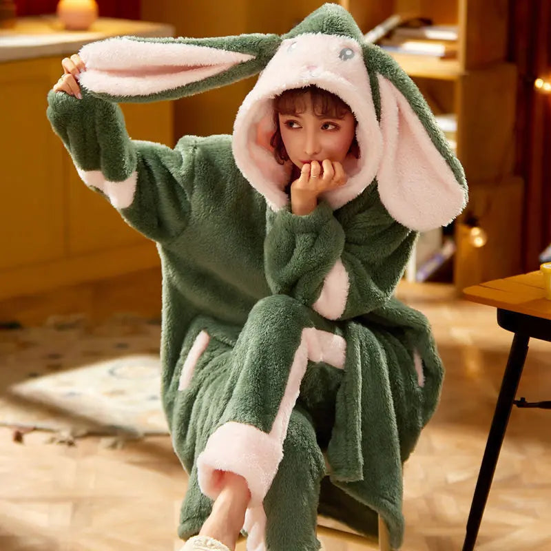 Sweet Fall Pajamas  Flannel Nightgown Women - www.Shopthatapp.com