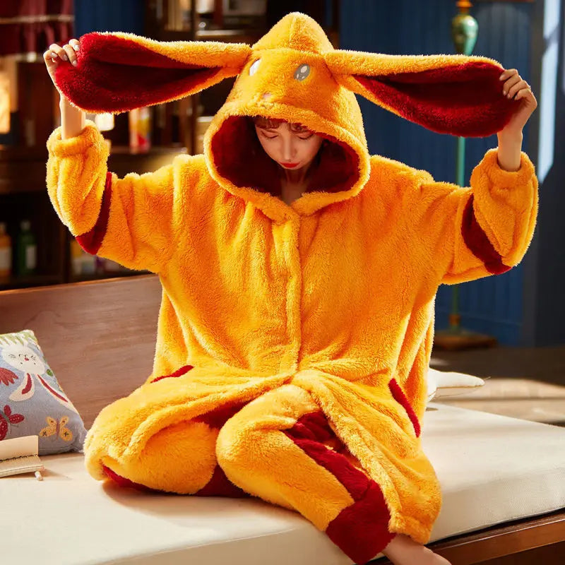 Sweet Fall Pajamas  Flannel Nightgown Women - www.Shopthatapp.com