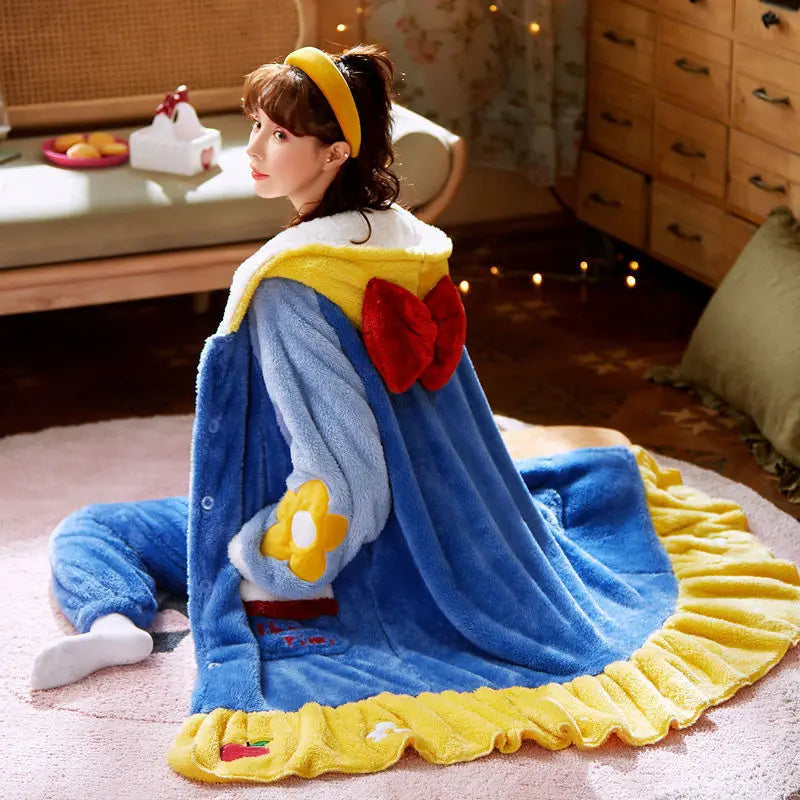 Sweet Fall Pajamas  Flannel Nightgown Women - www.Shopthatapp.com