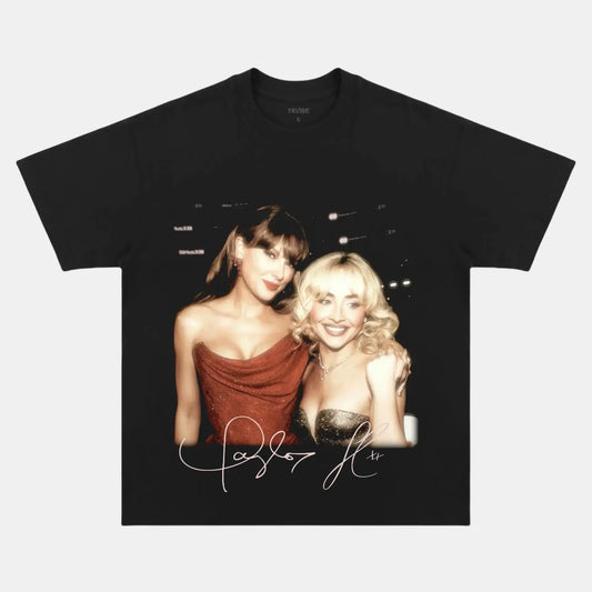 Music Icon Tee – Taylor & Sabrina Edition - www.Shopthatapp.com