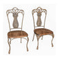 Chaise ancienne en fonte avec assise en bois