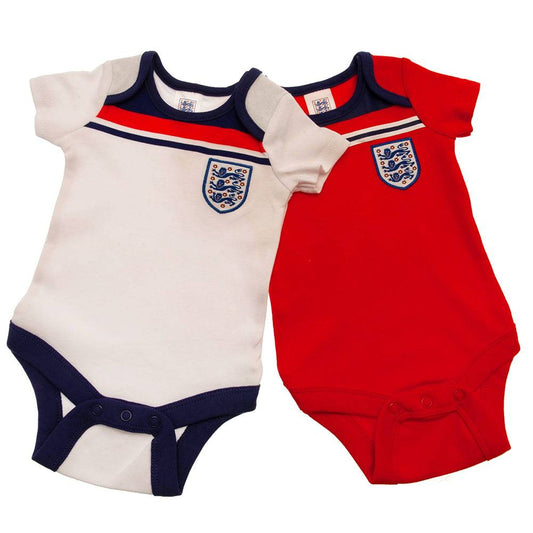 England FA 2 Pack Bodysuit 82 Retro 3-6 Mths - www.Shopthatapp.com