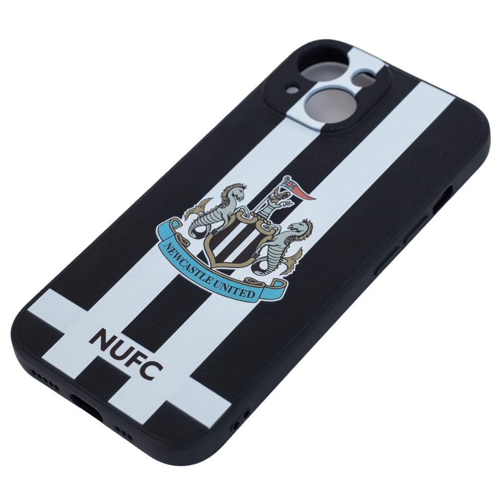 Newcastle United FC iPhone 14 Striped Silicone Case - www.Shopthatapp.com