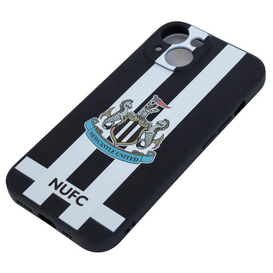 Newcastle United FC iPhone 14 Striped Silicone Case - www.Shopthatapp.com