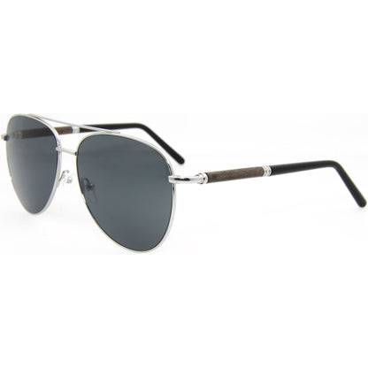 Stig - Titanium & Wood Aviator Sunglasses - www.Shopthatapp.com