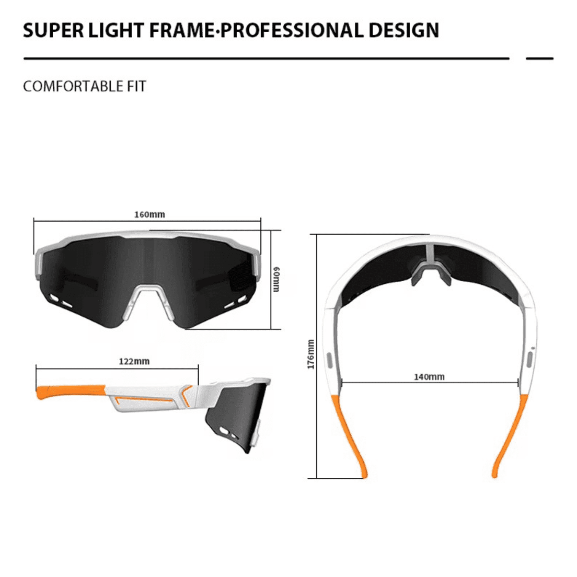 TUTT Bluetooth Smart Sunglasses For Cycling | AI Voice Assistance Call & Music | Dual Microphone | HD UV400 Protection | Anti Blue Ray | E18 + Blue-Ray Test Kit - www.Shopthatapp.com