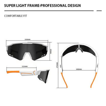 TUTT Bluetooth Smart Sunglasses For Cycling | AI Voice Assistance Call & Music | Dual Microphone | HD UV400 Protection | Anti Blue Ray | E18 + Blue-Ray Test Kit - www.Shopthatapp.com