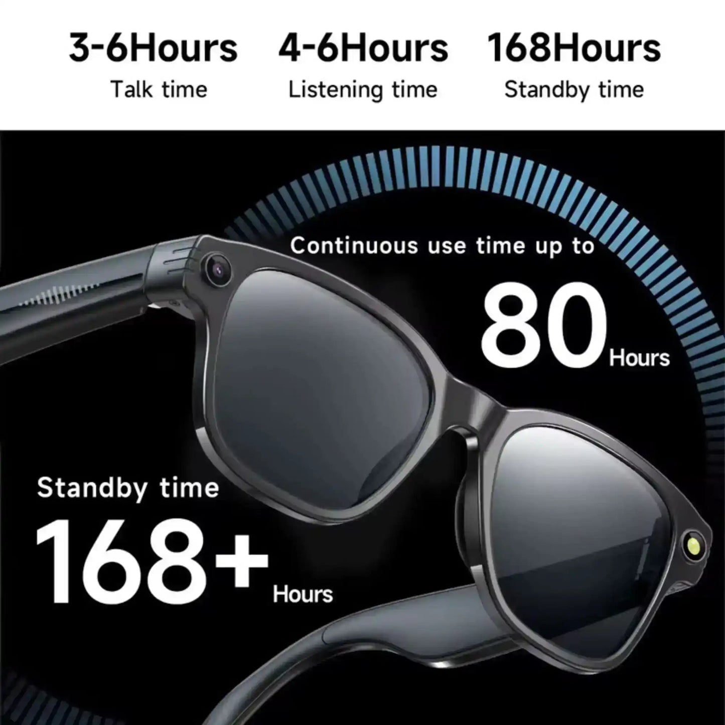 TUTT GS10 AI Glasses | Smart Sunglasses HD Camera + AI Integration & Intelligent Object Recognition | Replaceable with Prescription Lenses - www.Shopthatapp.com