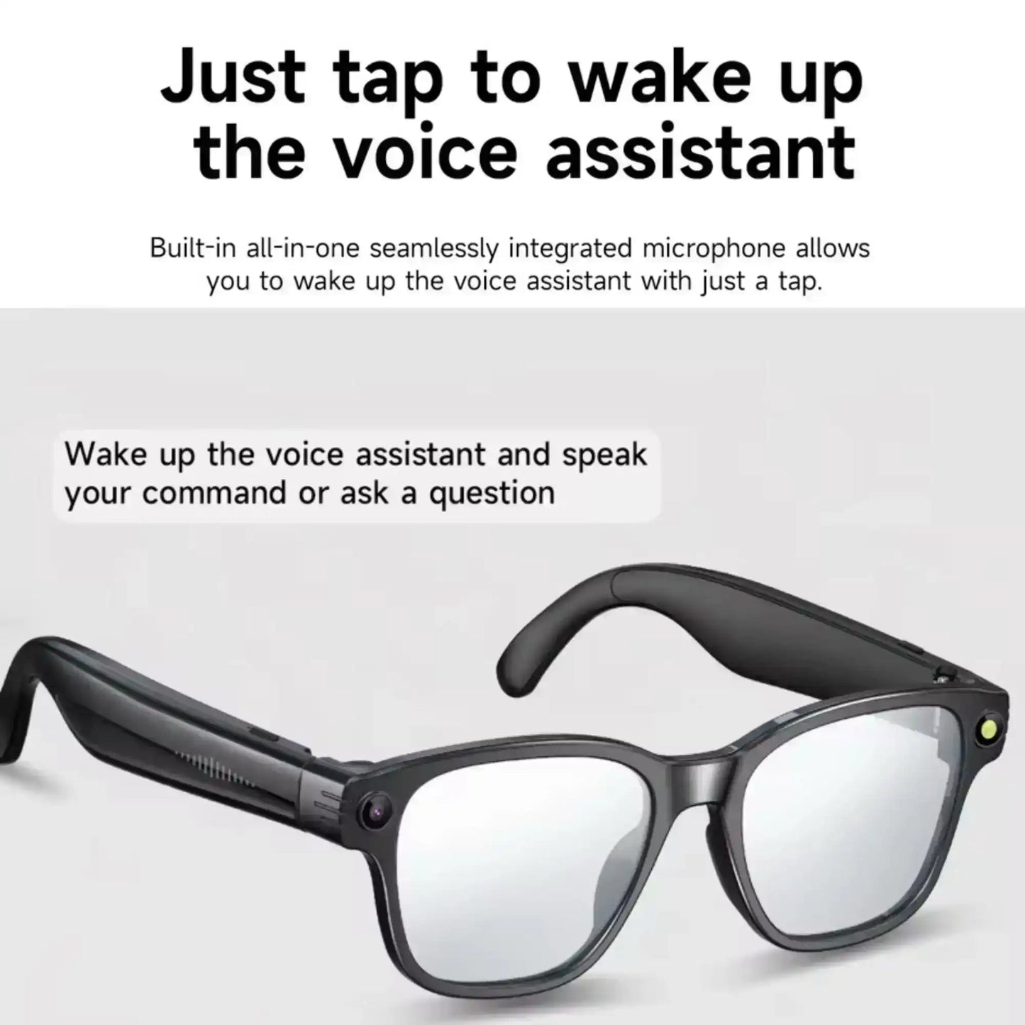 TUTT GS10 AI Glasses | Smart Sunglasses HD Camera + AI Integration & Intelligent Object Recognition | Replaceable with Prescription Lenses - www.Shopthatapp.com